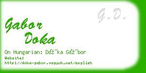 gabor doka business card